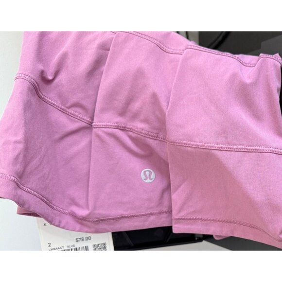 Lululemon Skirt New Size 2 Long Pace Rival Mid-Rise Athletic Skort Velvet Dust - Picture 9 of 15